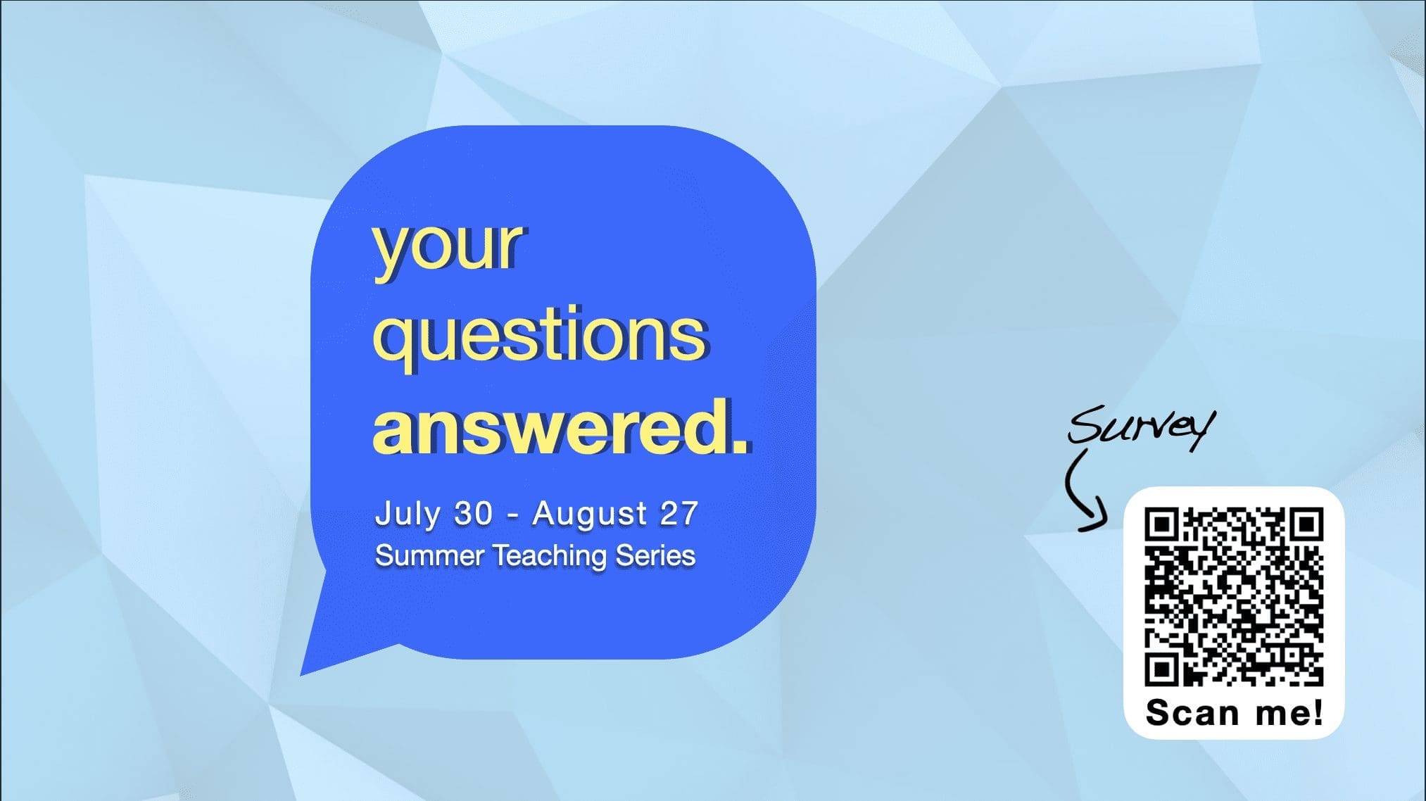 Featured image for “Submit a Question! — New Sermon Series starting July 30th!”