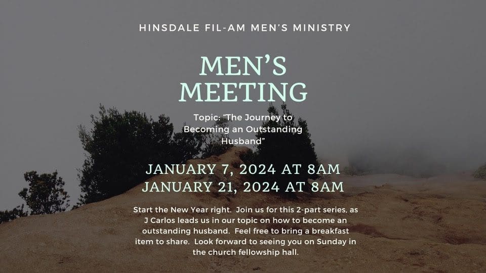 Featured image for “Men’s Meeting: The Journey to becoming an Outstanding Husband!”