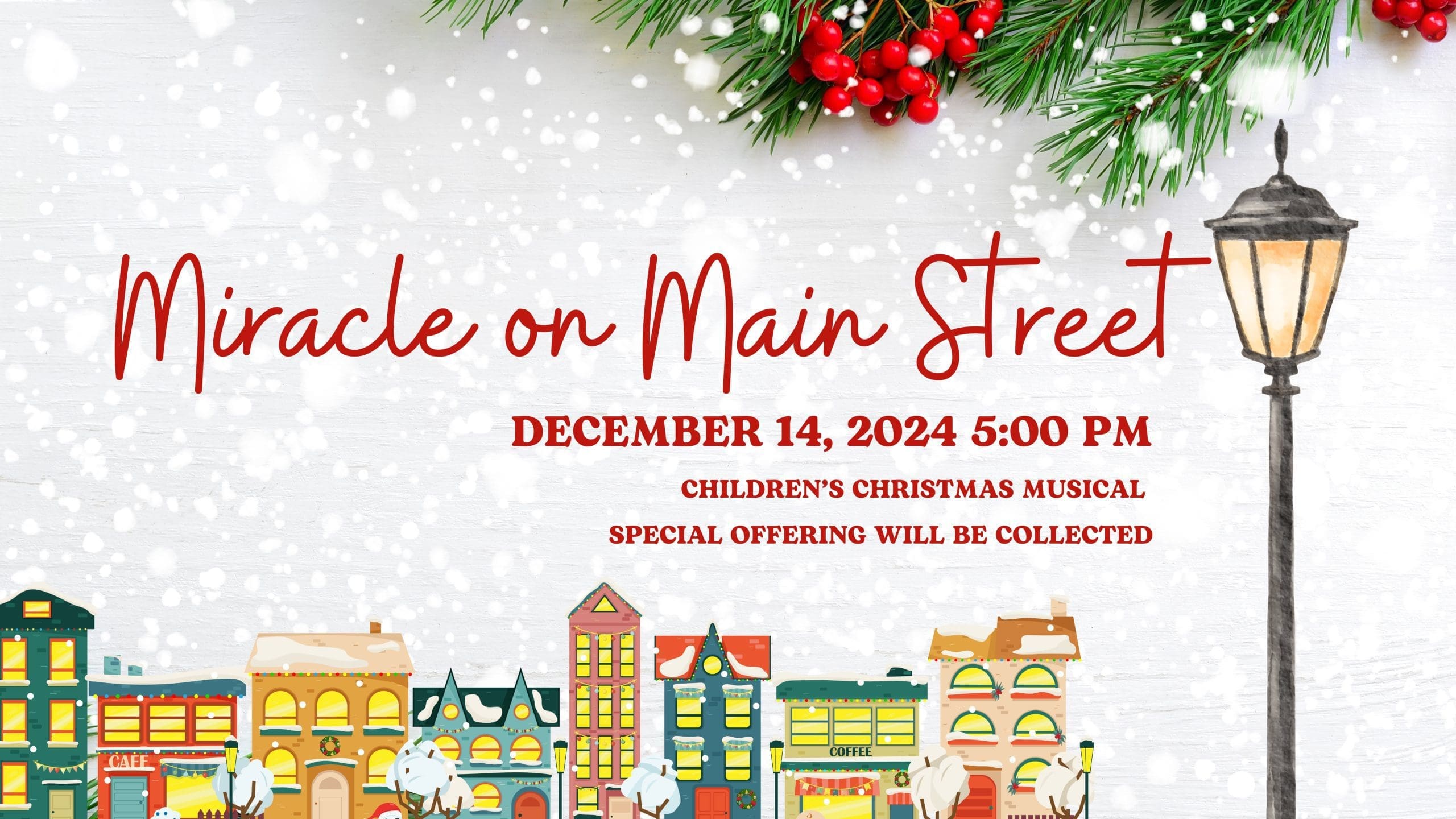 Featured image for “Children’s Christmas Musical: Miracle on Main Street!”