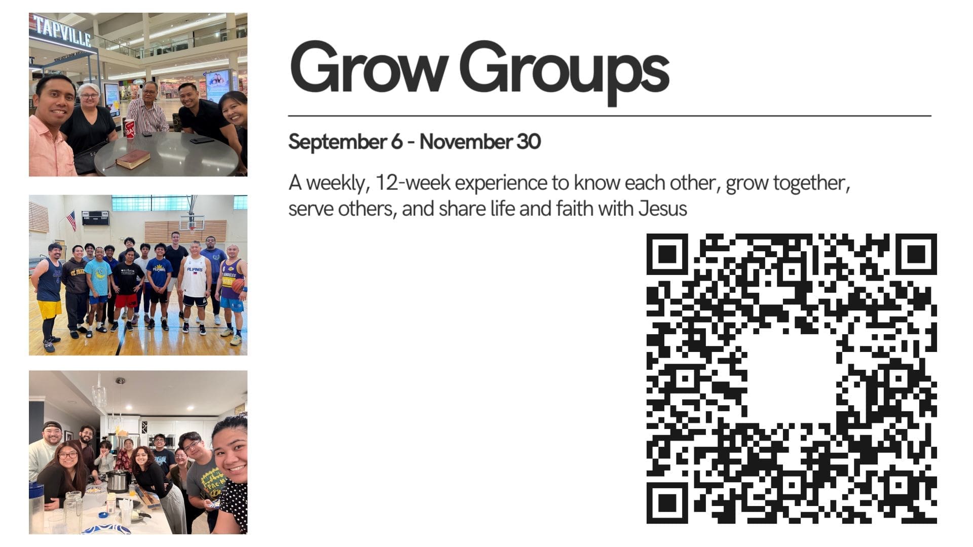 Featured image for “Join a Grow Group to connect with each other!”